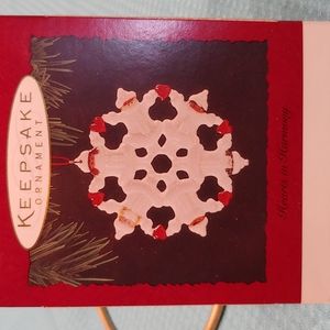 Hallmark Keepsake Ornaments Hearts in Harmony 1994 hand painted porcelain